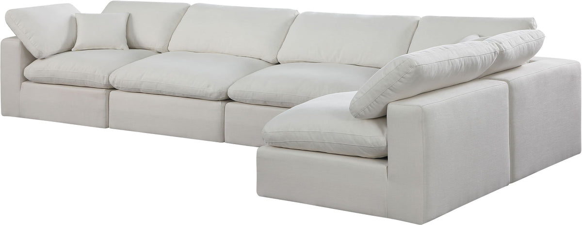 Comfy - 5 Piece Linen Modular Sectional