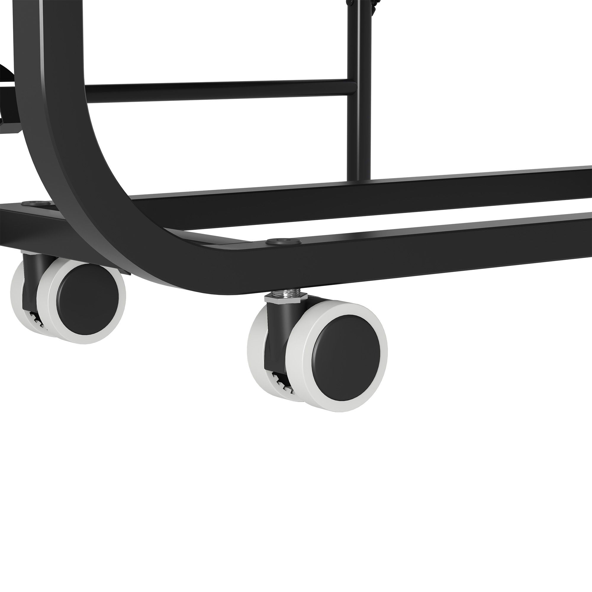 Twin Folding Bed With Adjustable Headboard & Memory Foam Mattress, Portable Coton Wheels For Tall People, Space-Saving Guest Bed - Black