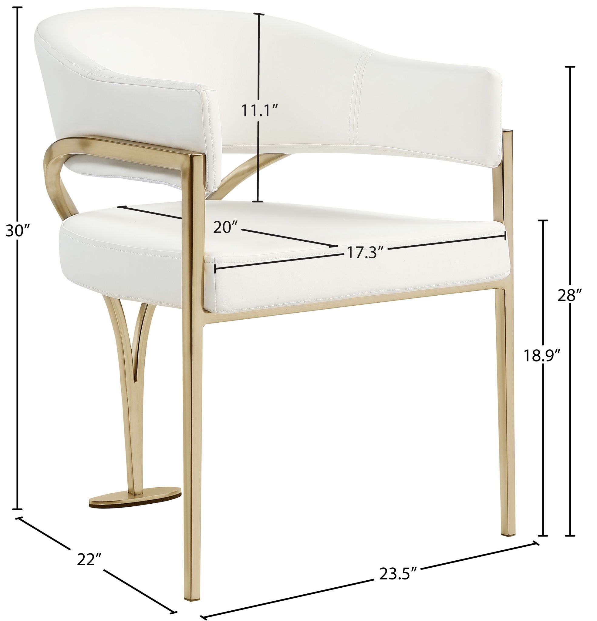 Madelyn - Dining Chair (Set of 2) - Brushed Brass