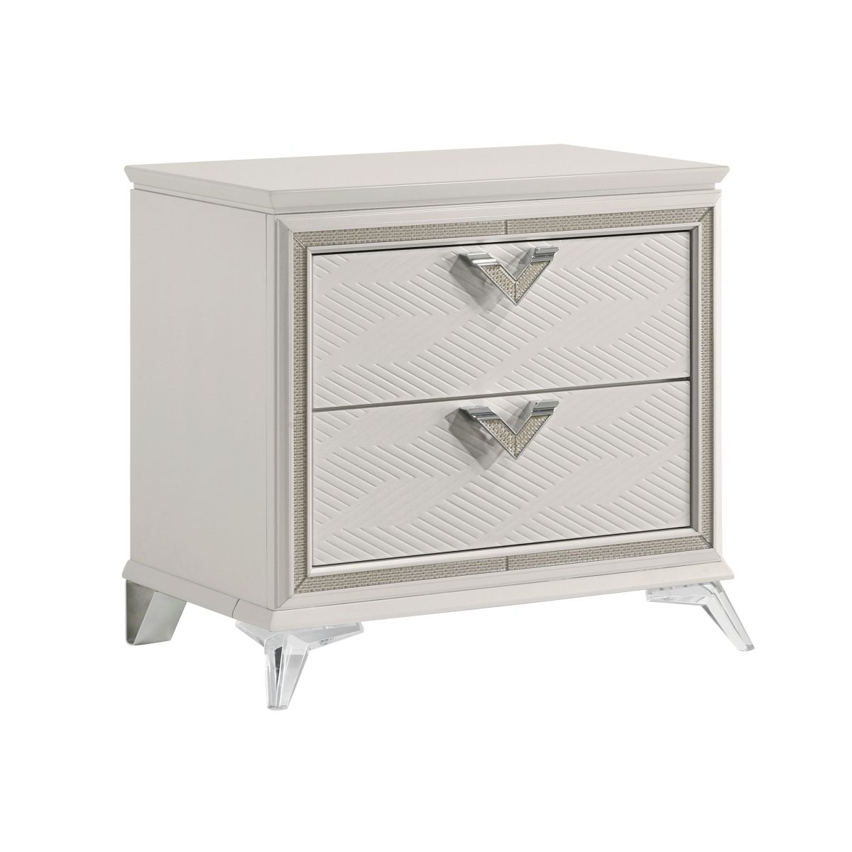 Audra - Nightstand - Gold / Silver / Champagne