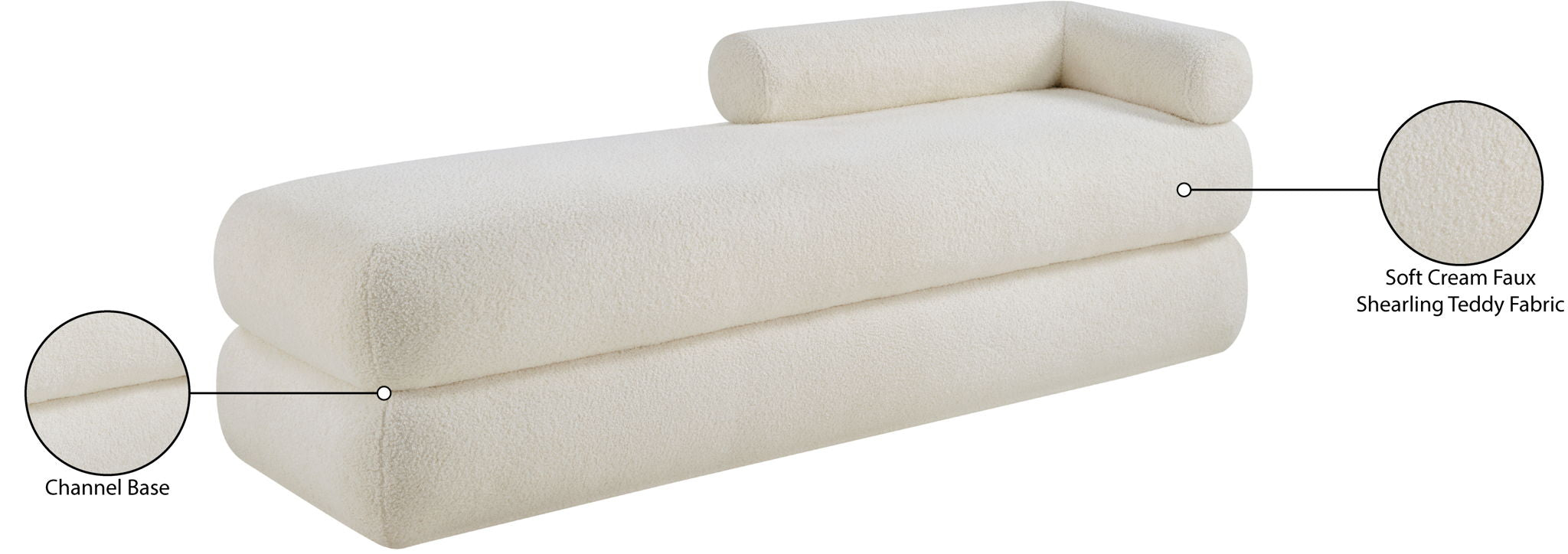 Kennedy - Teddy Fabric Bench