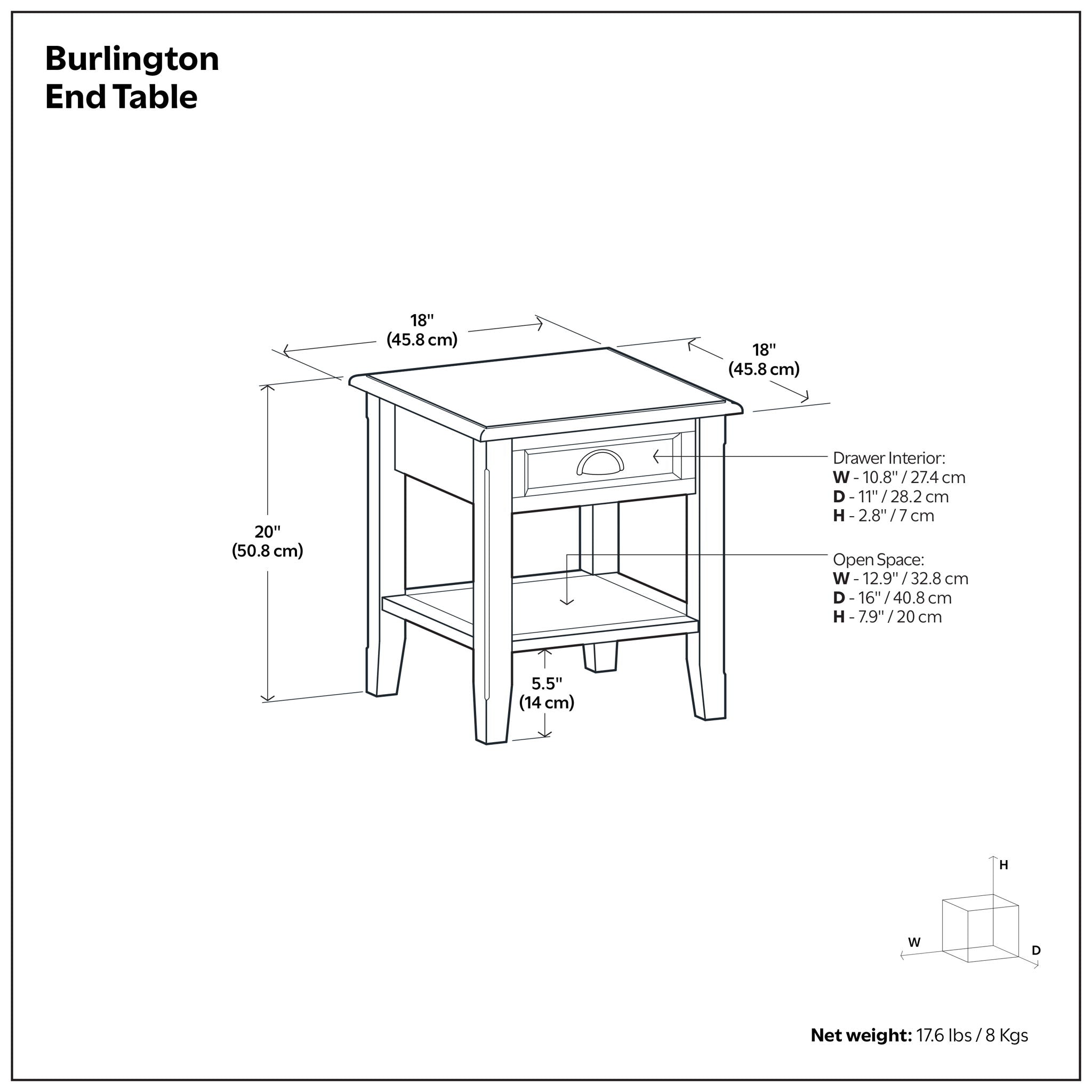 Burlington - End Table - Mahogany Brown