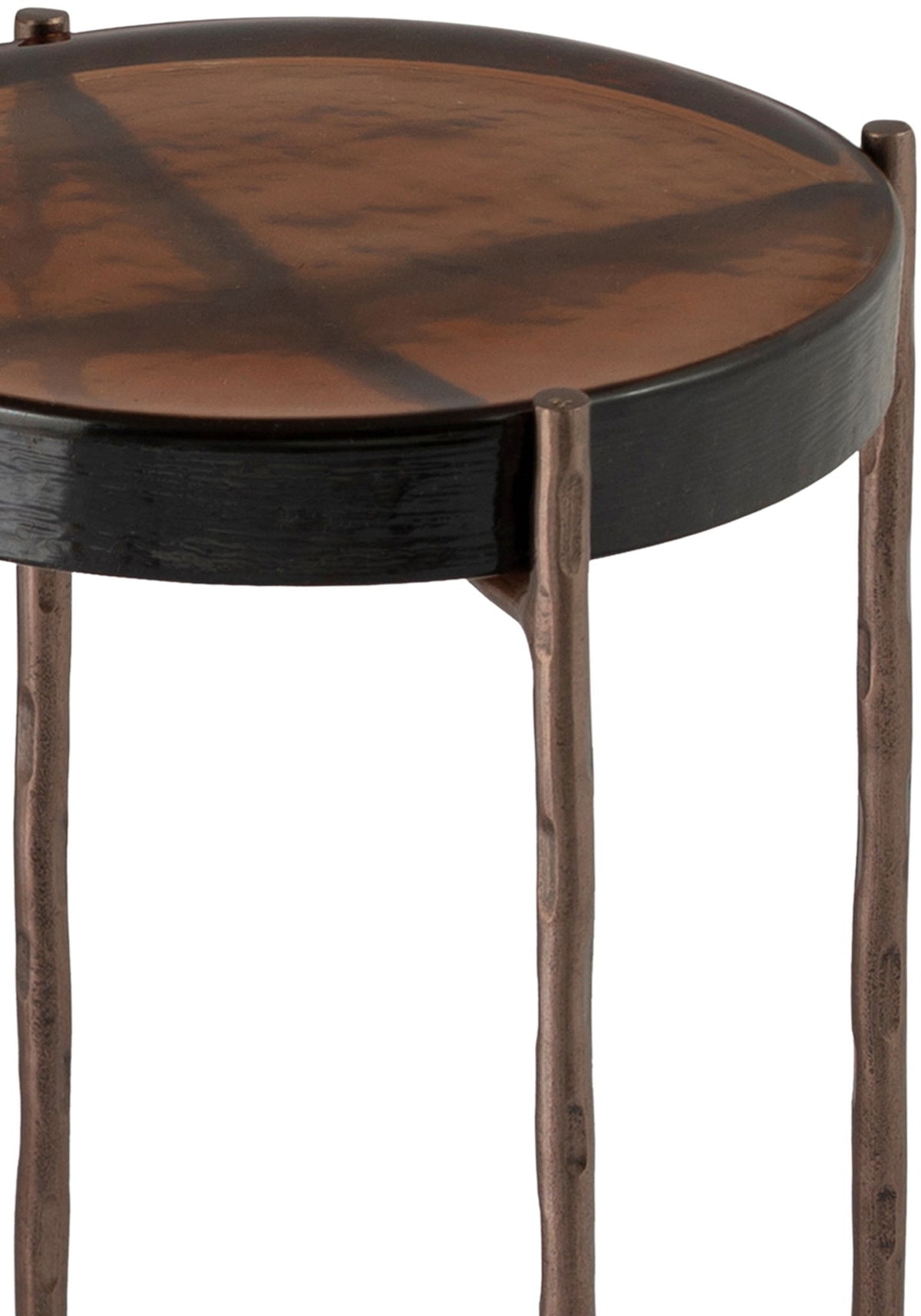 Vetra - Iron Base Bunching End Table - Bronze