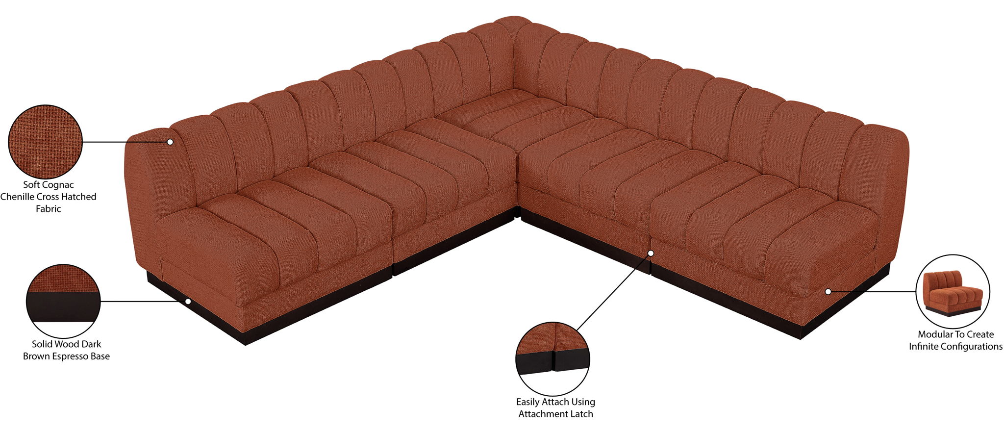 Quinn - 5 Piece Modular Sectional