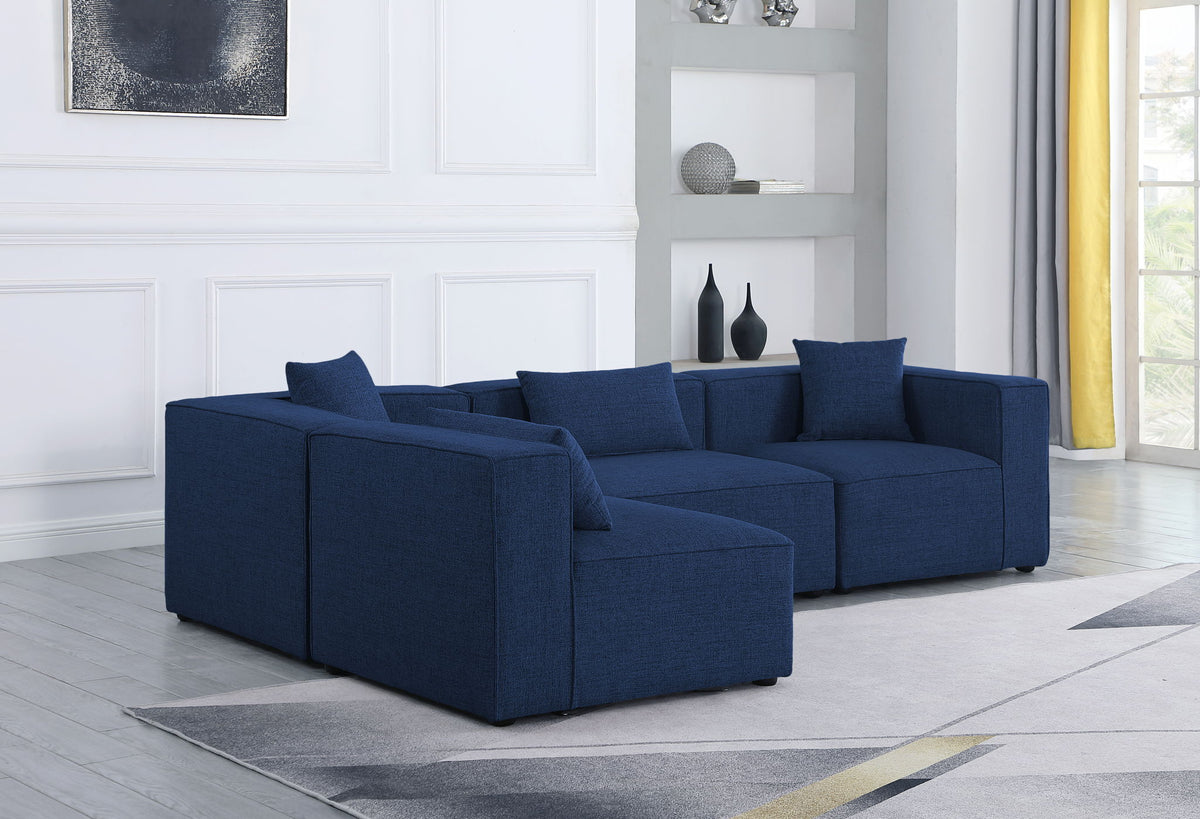 Cube - Linen 4 Piece Modular Corner Sectional