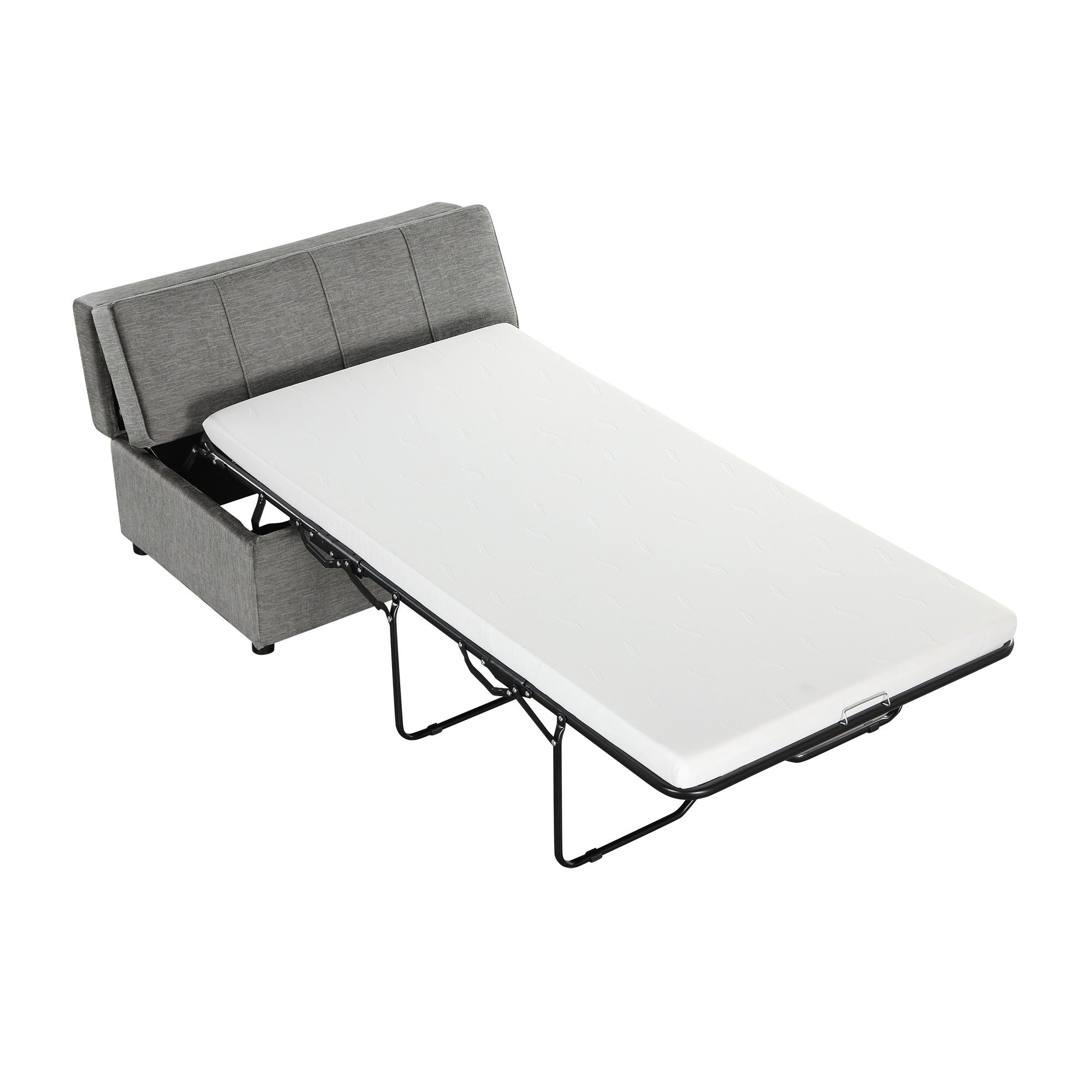 Twin Size Folding Ottoman Sleeper Bed With Mattress Convertible Guest Bed