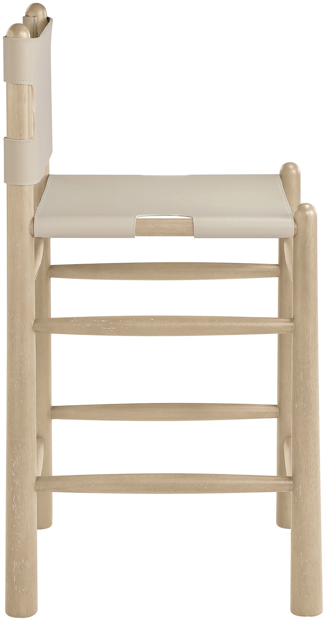 Santos - Upholstered Counter Stool With Stained Natural Base