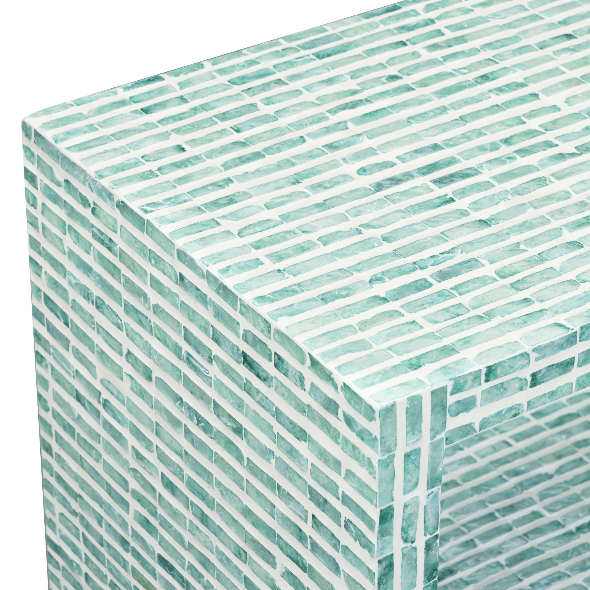 Tia - Mother Of Pearl Nightstand - Blue