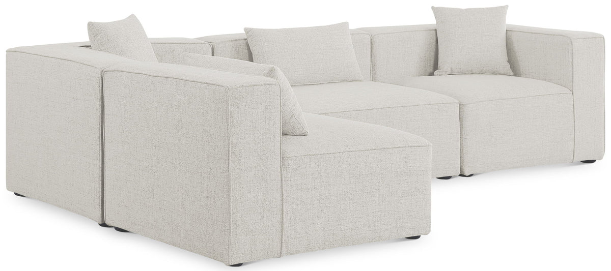 Cube - Linen 4 Piece Modular Corner Sectional