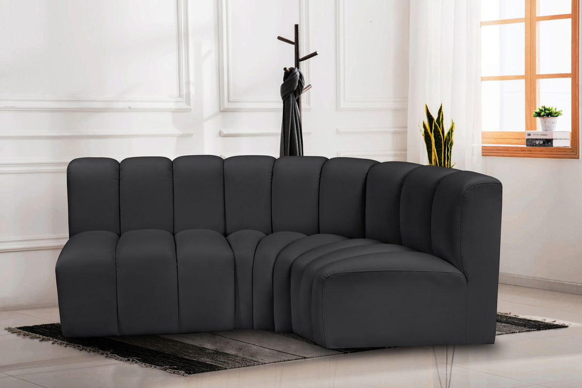 Arc - Faux Leather 3 Piece Sofa