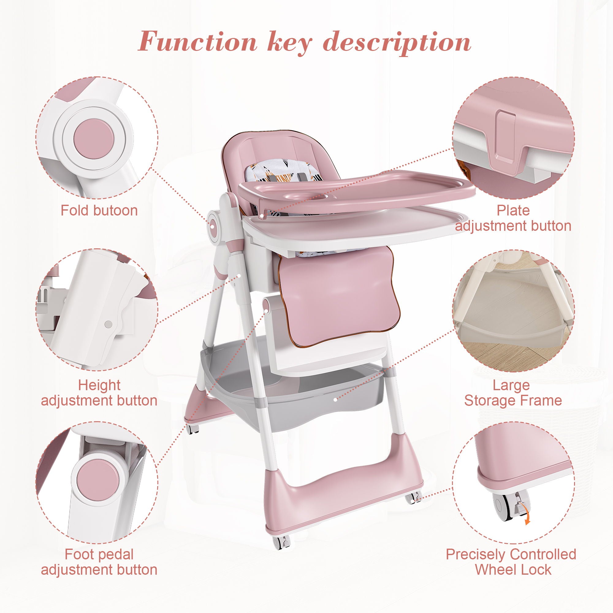 Adjustable Baby High Chair