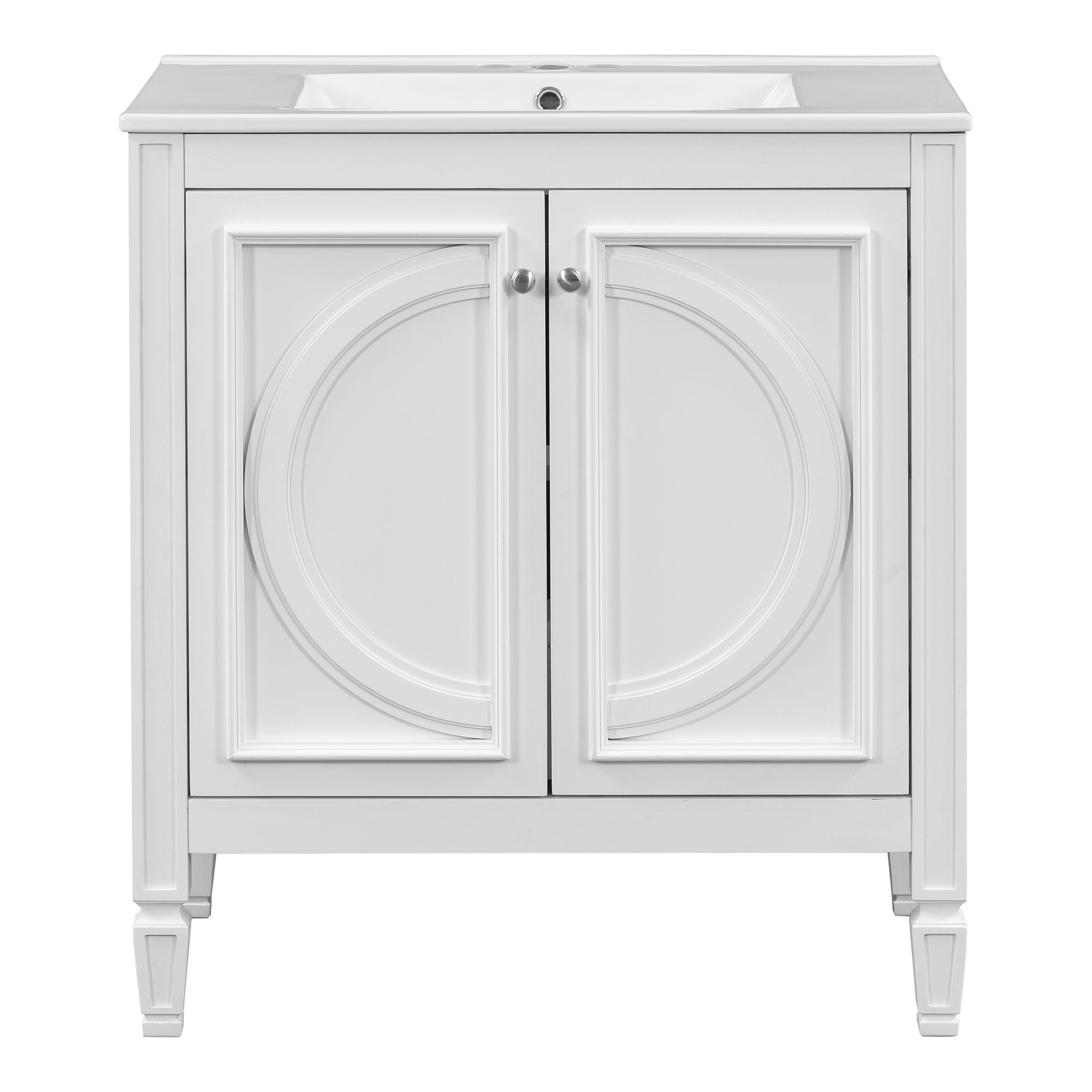 Bathroom Vanity With Sink With 2 Doors And Adjustable Shelf