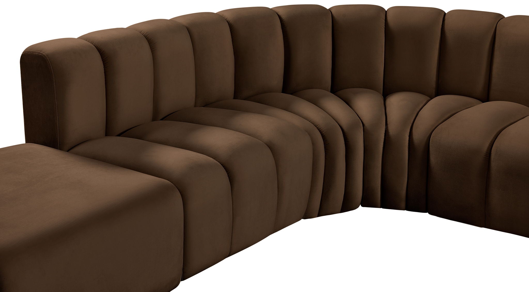 Arc - Velvet 6 Piece Corner Modular Sofa