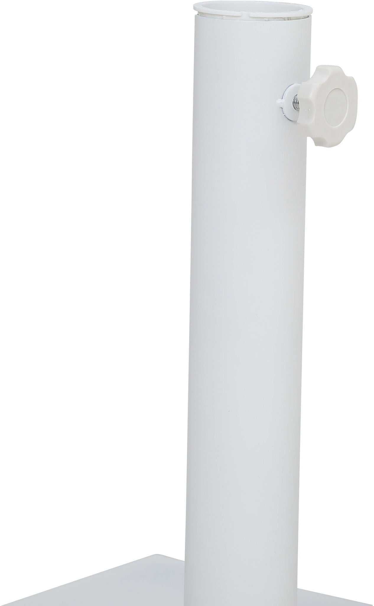 Fiji - Aluminum Patio Umbrella With Square White And Teak Base
