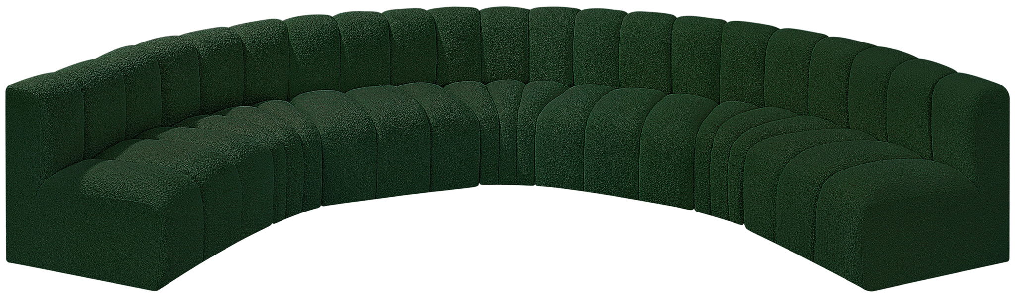 Arc - Boucle Fabric 7 Piece U-Shaped Modular Sofa