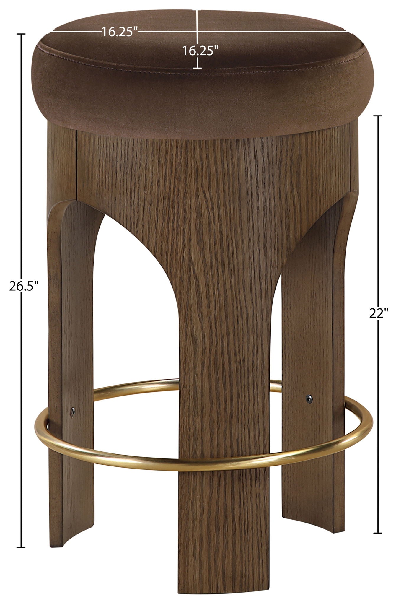 Bocceli - Counter Stool - Brown Base
