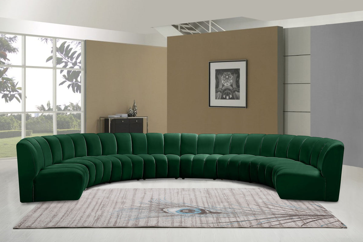 Infinity - 8 Piece Velvet Modular Sectional