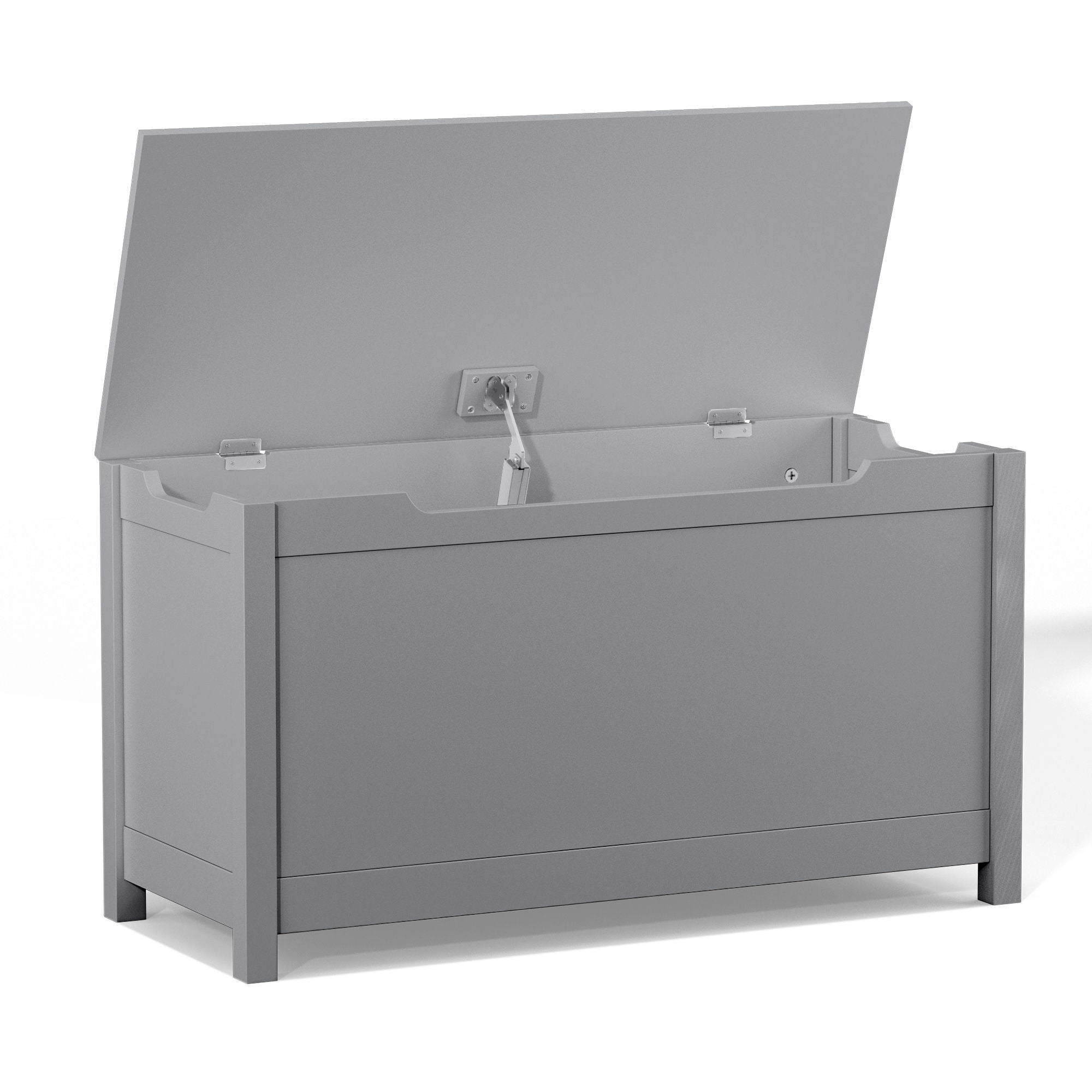 Toy Box Storage With Safety Hinged Lid