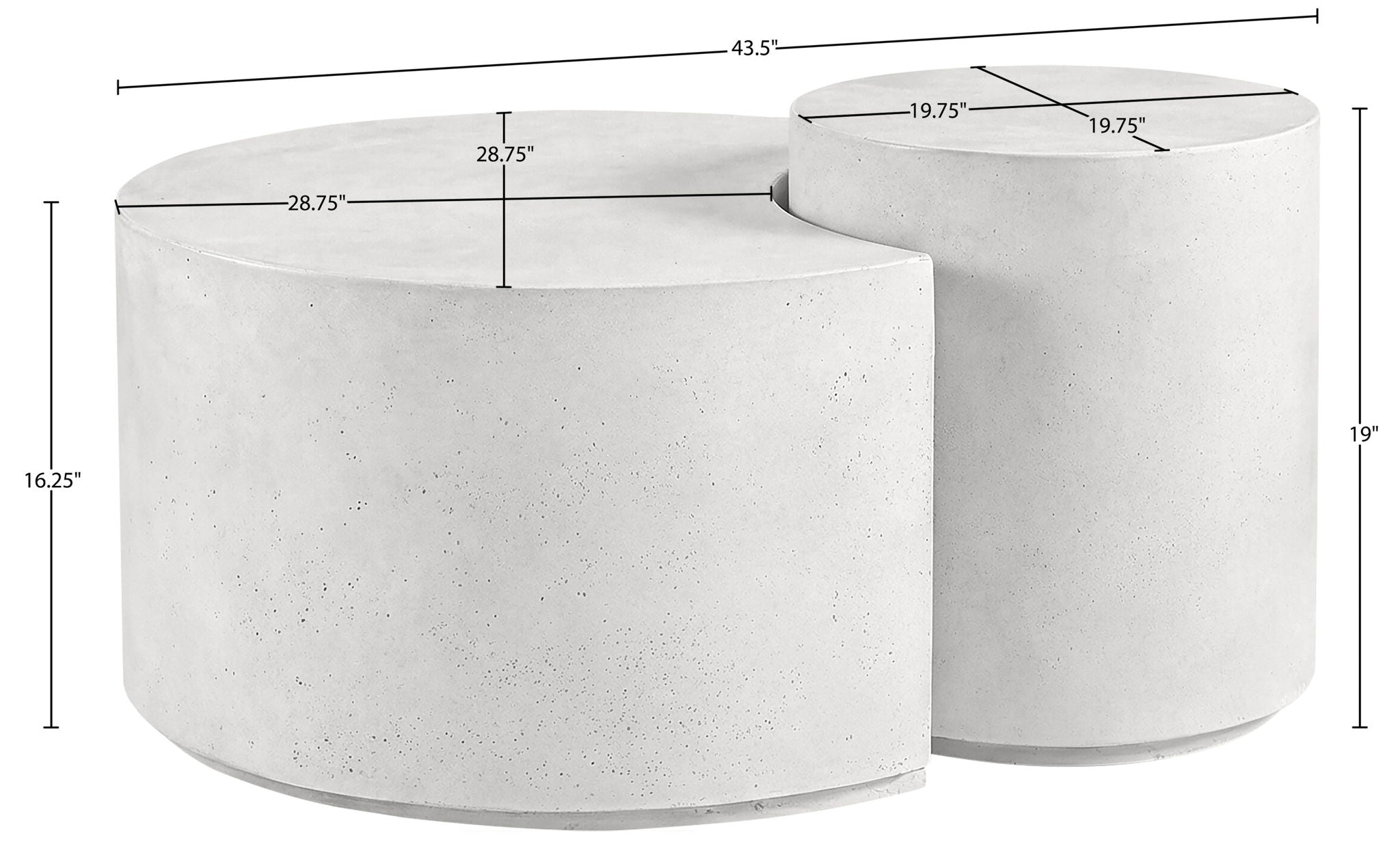 Imperia - Concrete Indoor / Outdoor Coffee Table - White