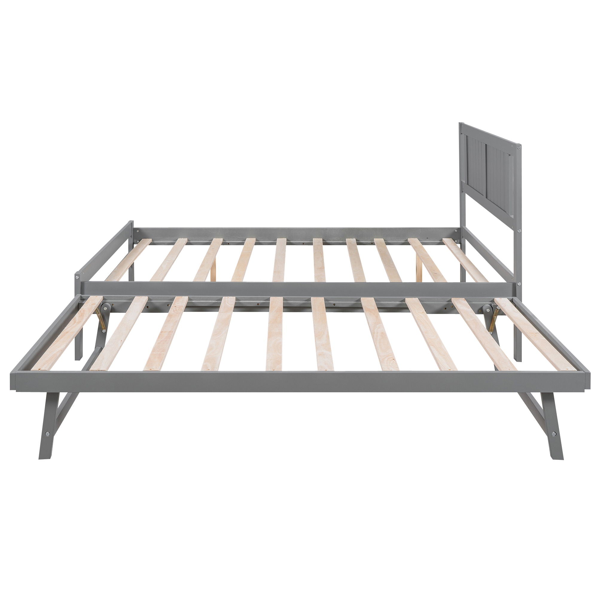 Platform Bed With Adjustable Trundle
