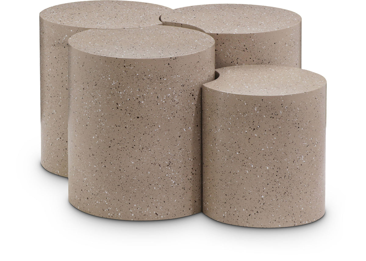 Dimple - 20" 4 Piece Modular Coffee Table - Terazzo Finish