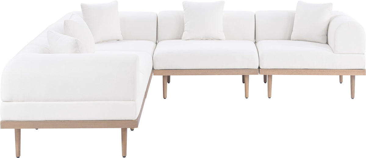 Laguna - 5 Piece 106.5" Upholstered Outdoor Patio Modular Sectional