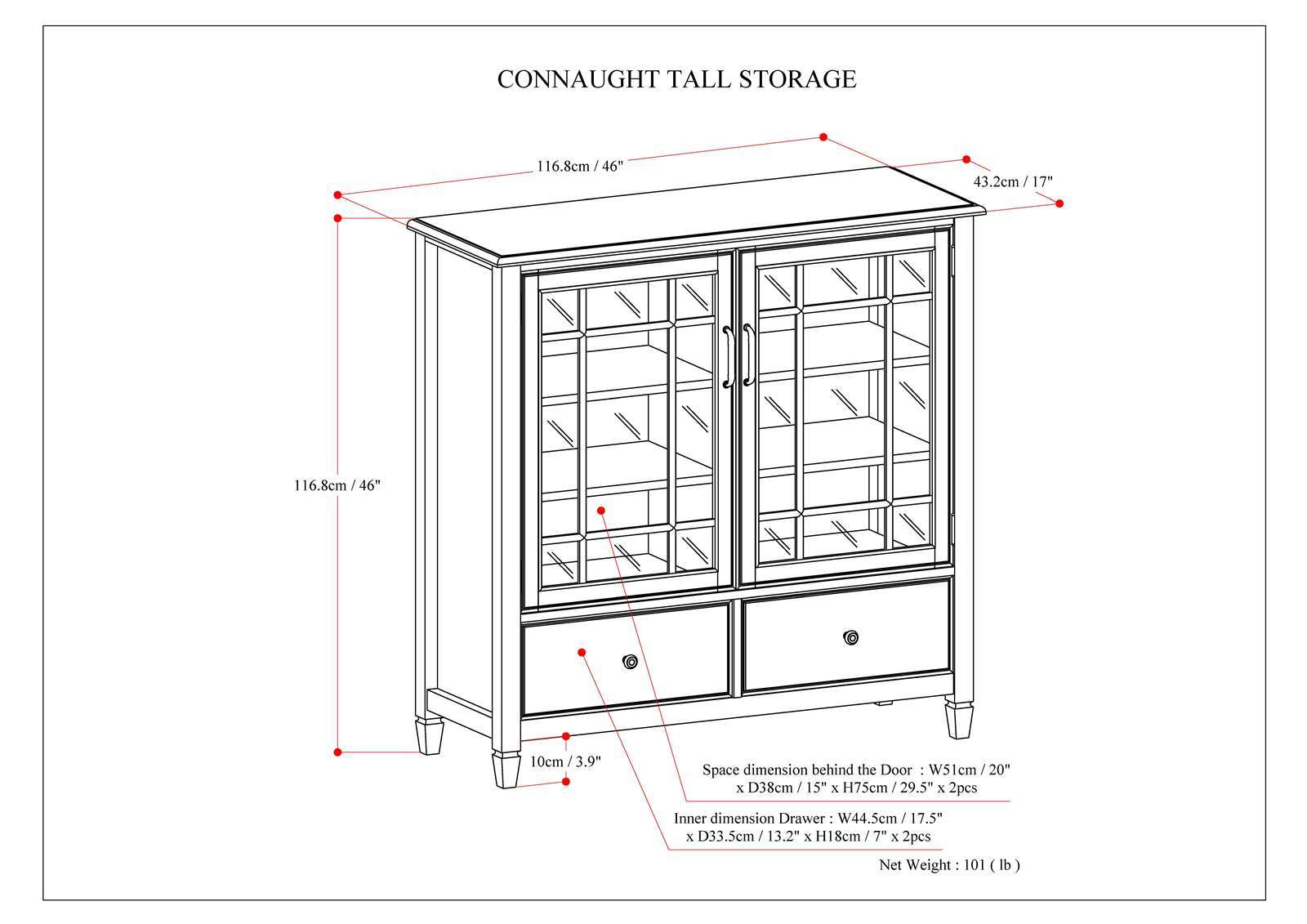 Connaught - Tall Storage Cabinet