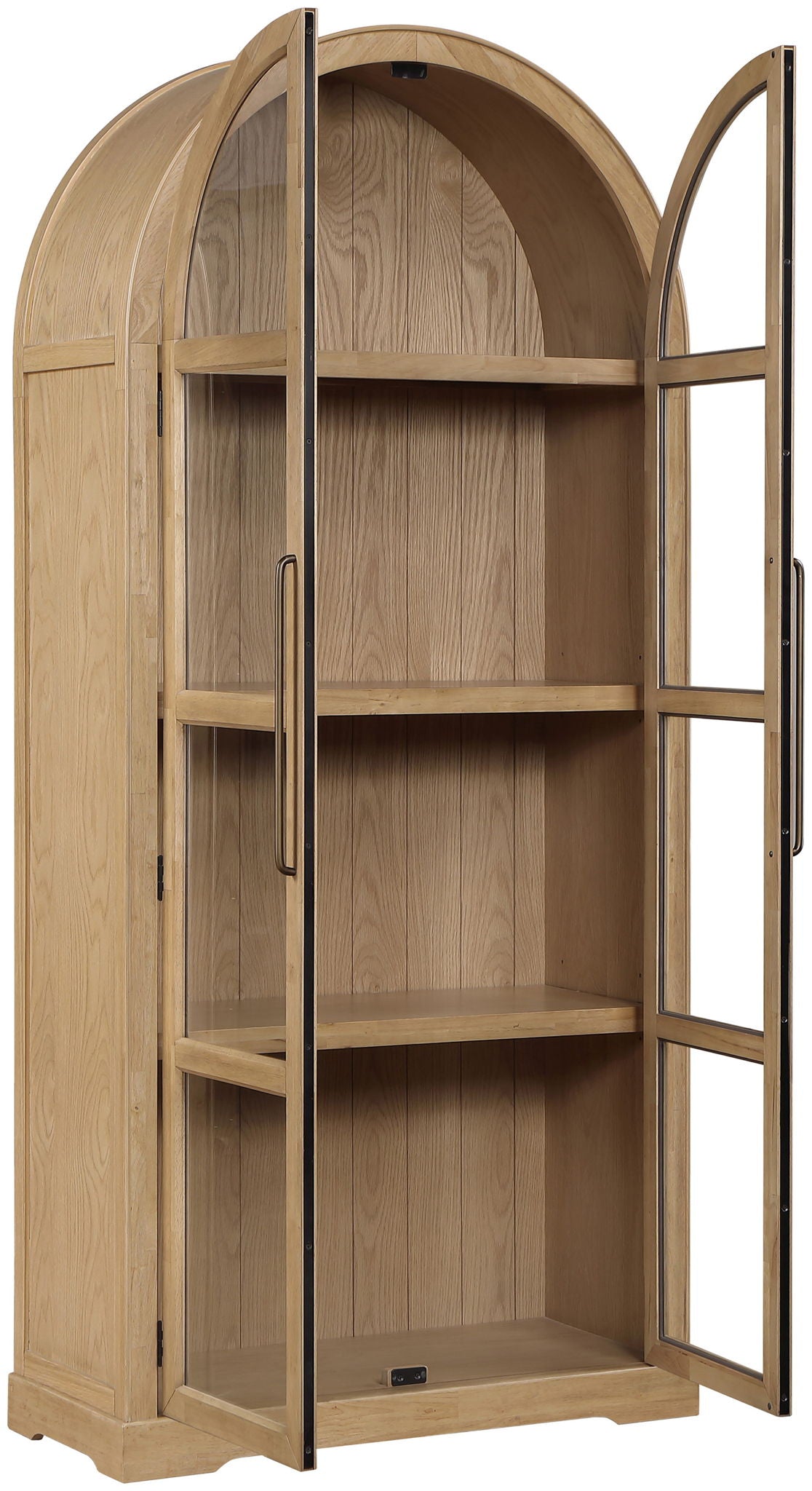 Corva - Solid Wood, Oak Veneer And Stainless Steel Storage Cabinet