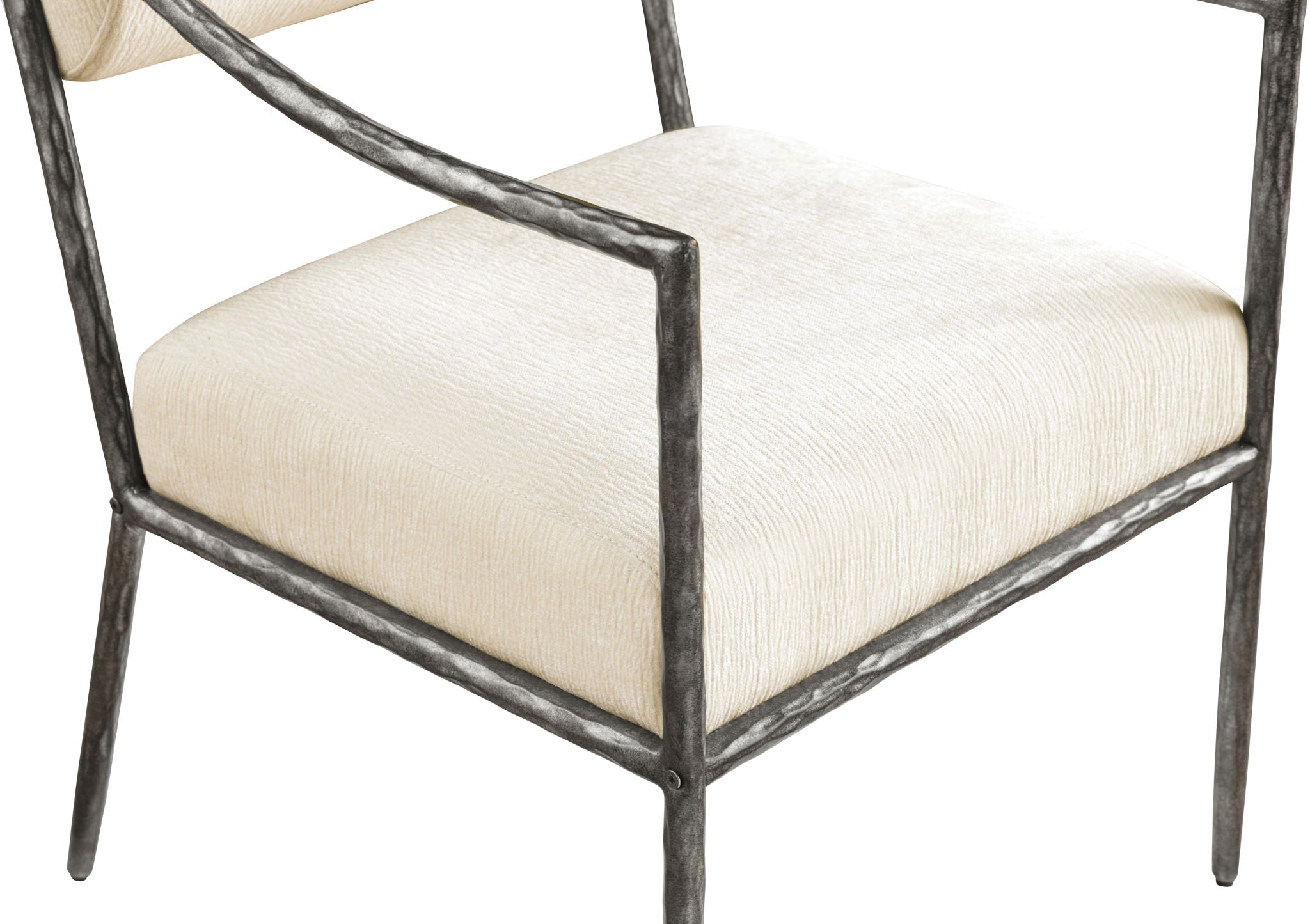 Bastille - Upholstered Dining Arm Chair (Set of 2) - Silver Frame