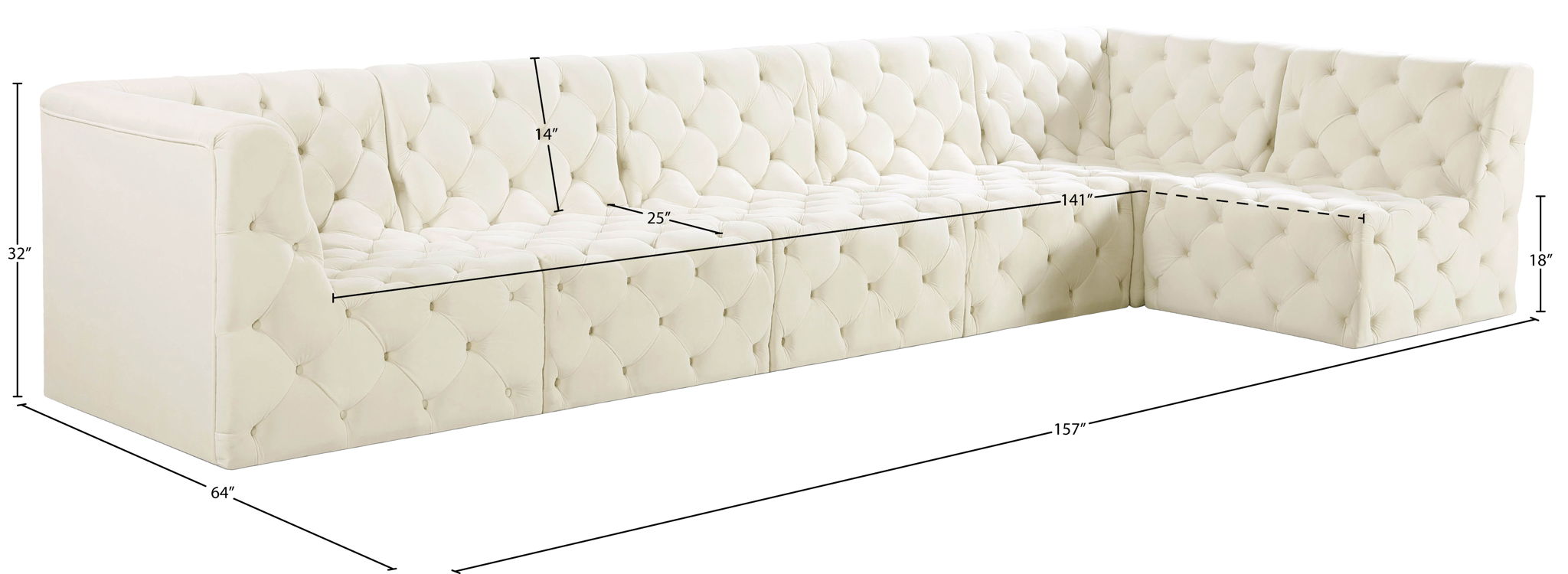 Tuft - 6 Piece Modular Sectional