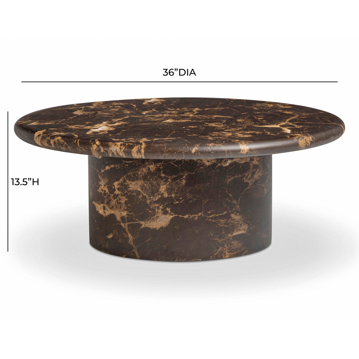 Byron - Round Coffee Table - Dark Brown