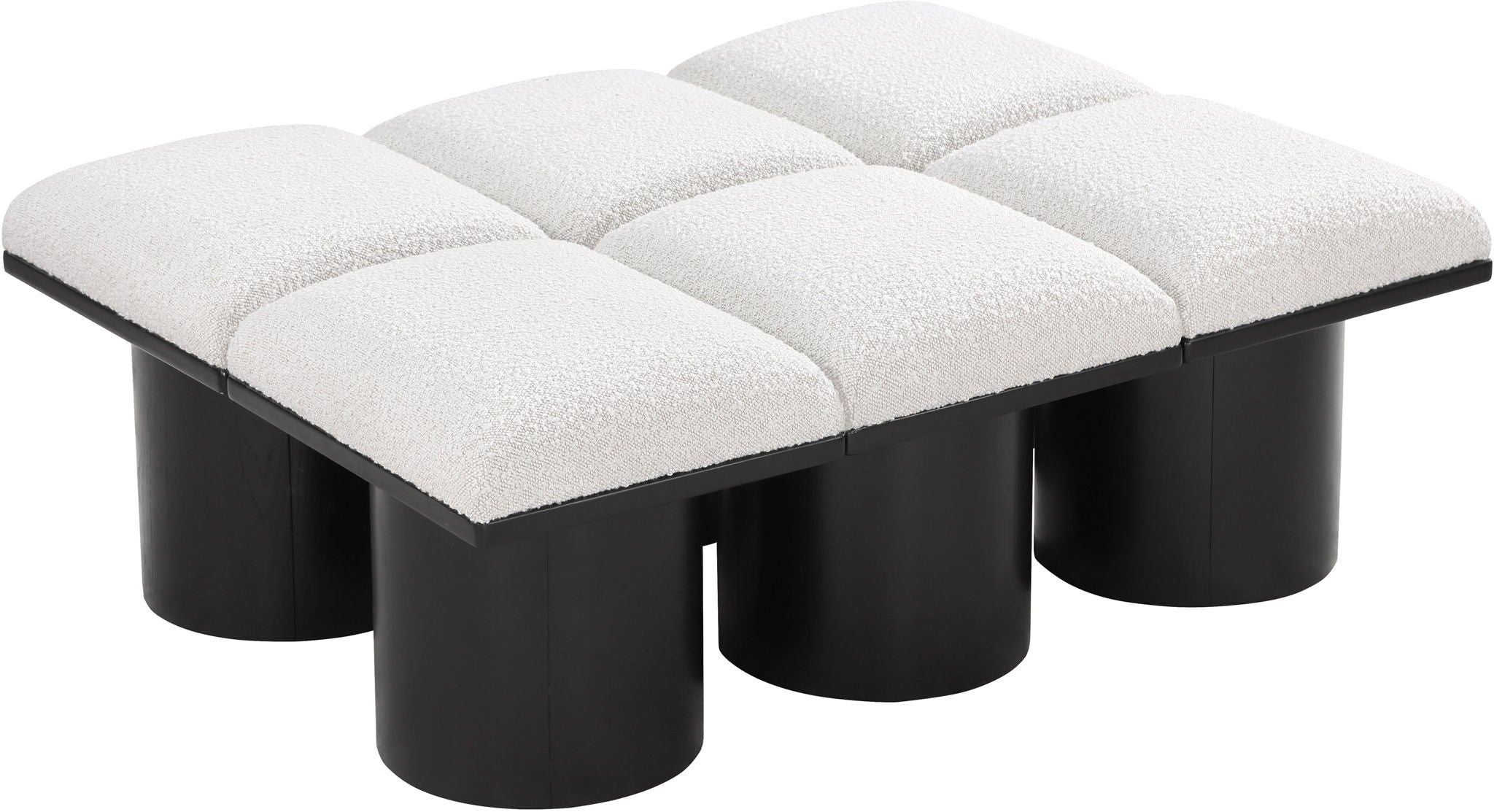 Pavilion - 6 Piece Modular Bench With Black Base