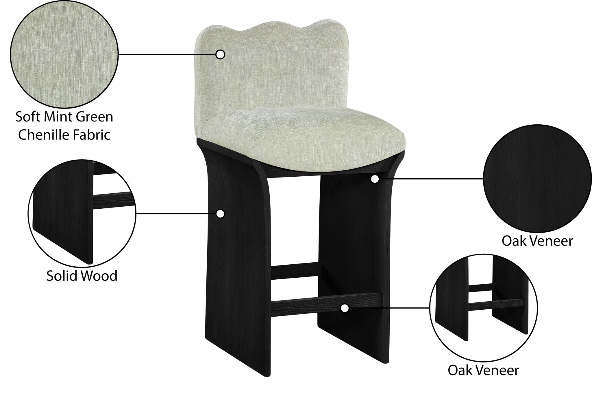 Shaw - Counter Stool - Black Base