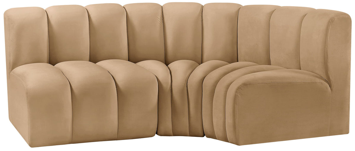 Arc - Velvet 3 Piece Sofa