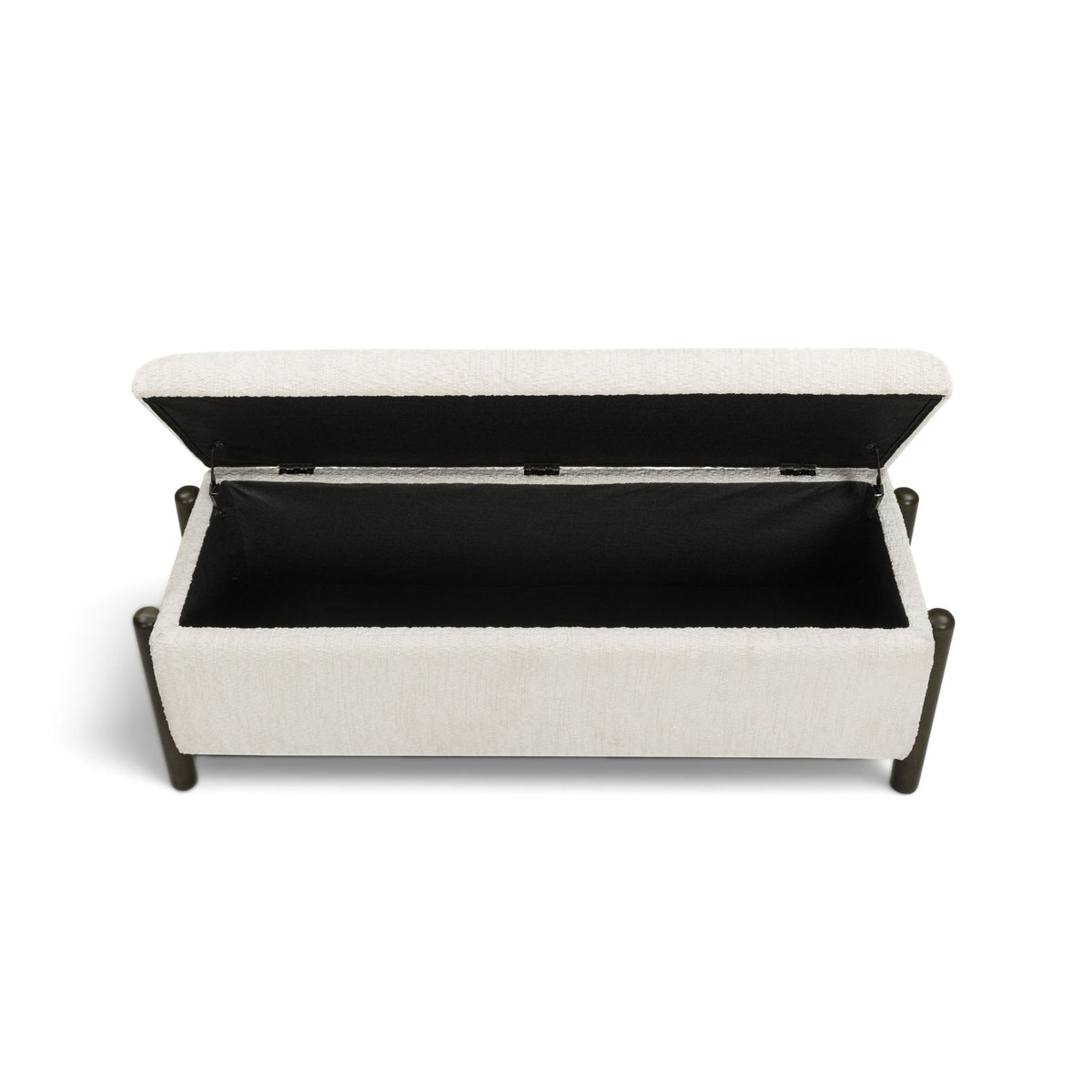 Abby - Nubby Fabric Storage Bench