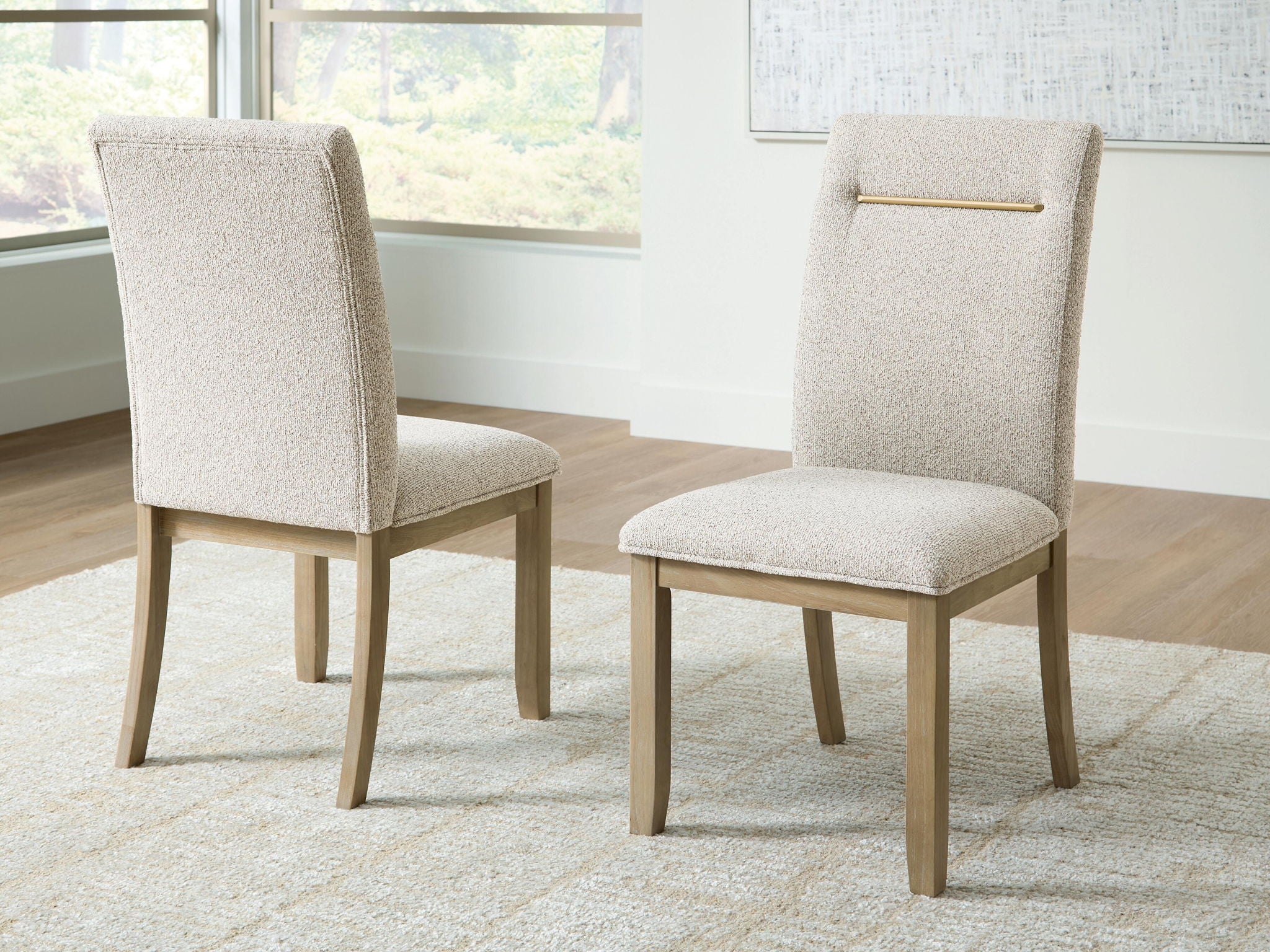 Lasinger - Dining Upholstered Side Chair (Set of 2) - Light Brown
