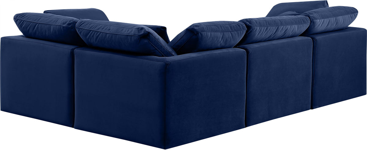 Indulge - Velvet 4 Piece Modular Corner Sectional