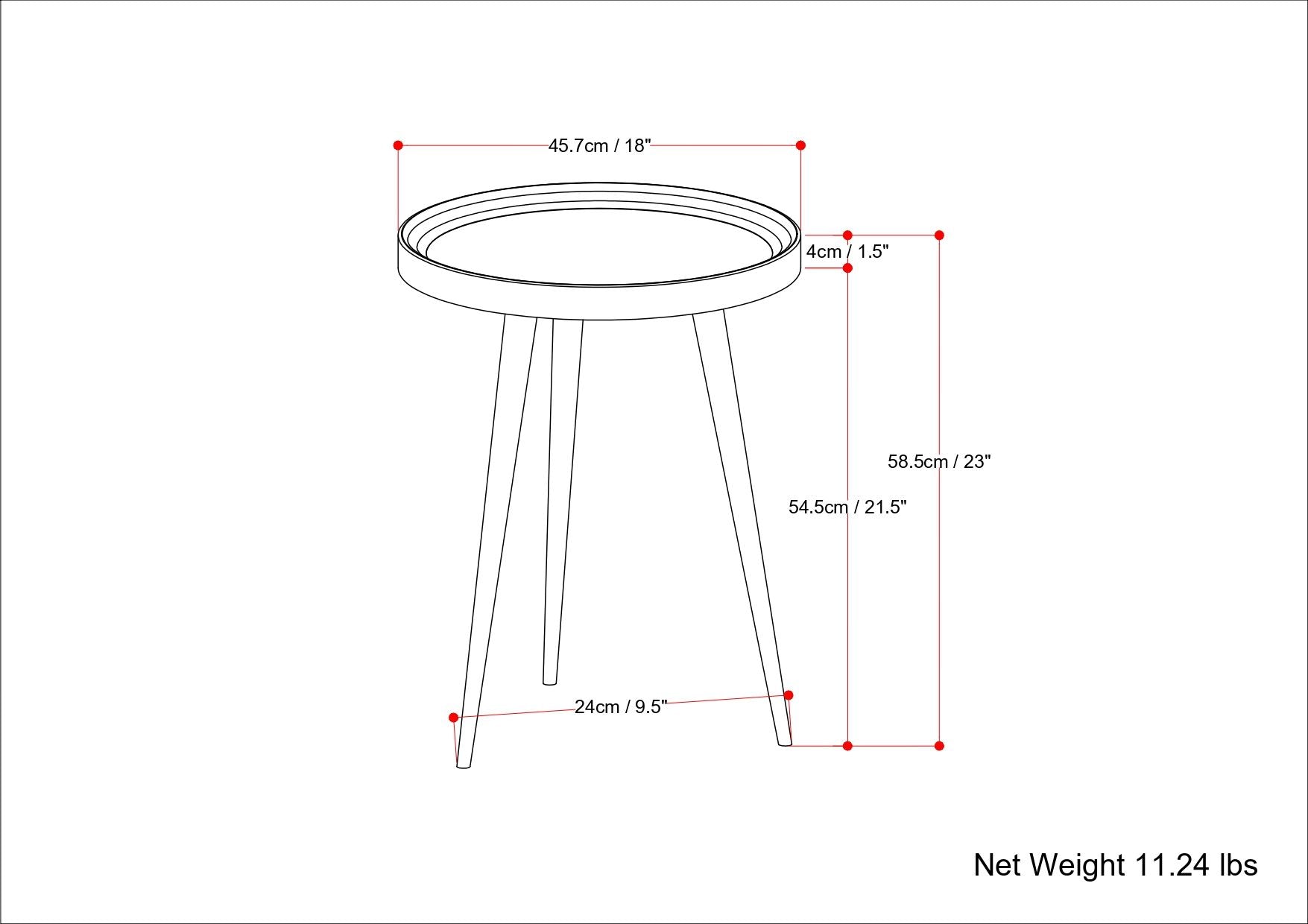 Clairmont - Round Side Table - Cognac