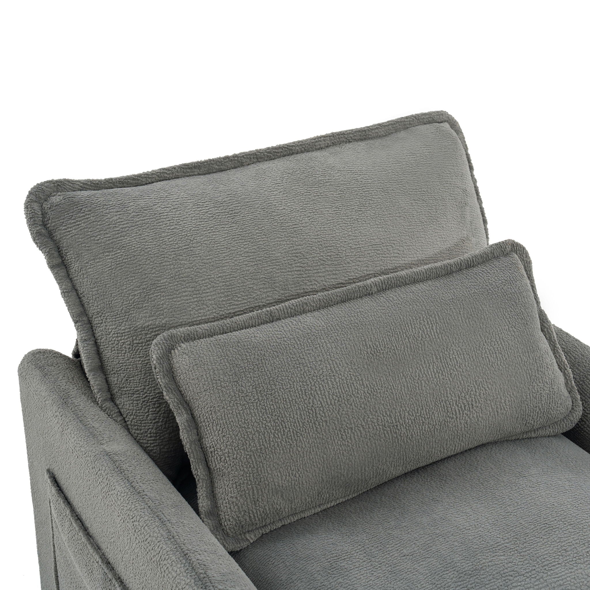 Modern Sofa Set With Double Layer Cushion And Side Storage Pockets
