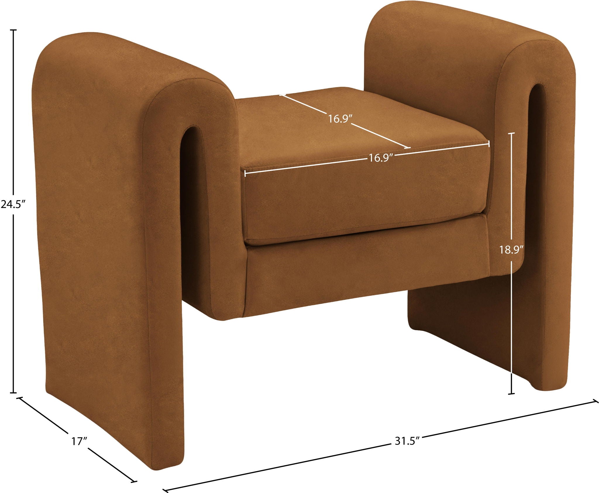 Sloan - Velvet Bench