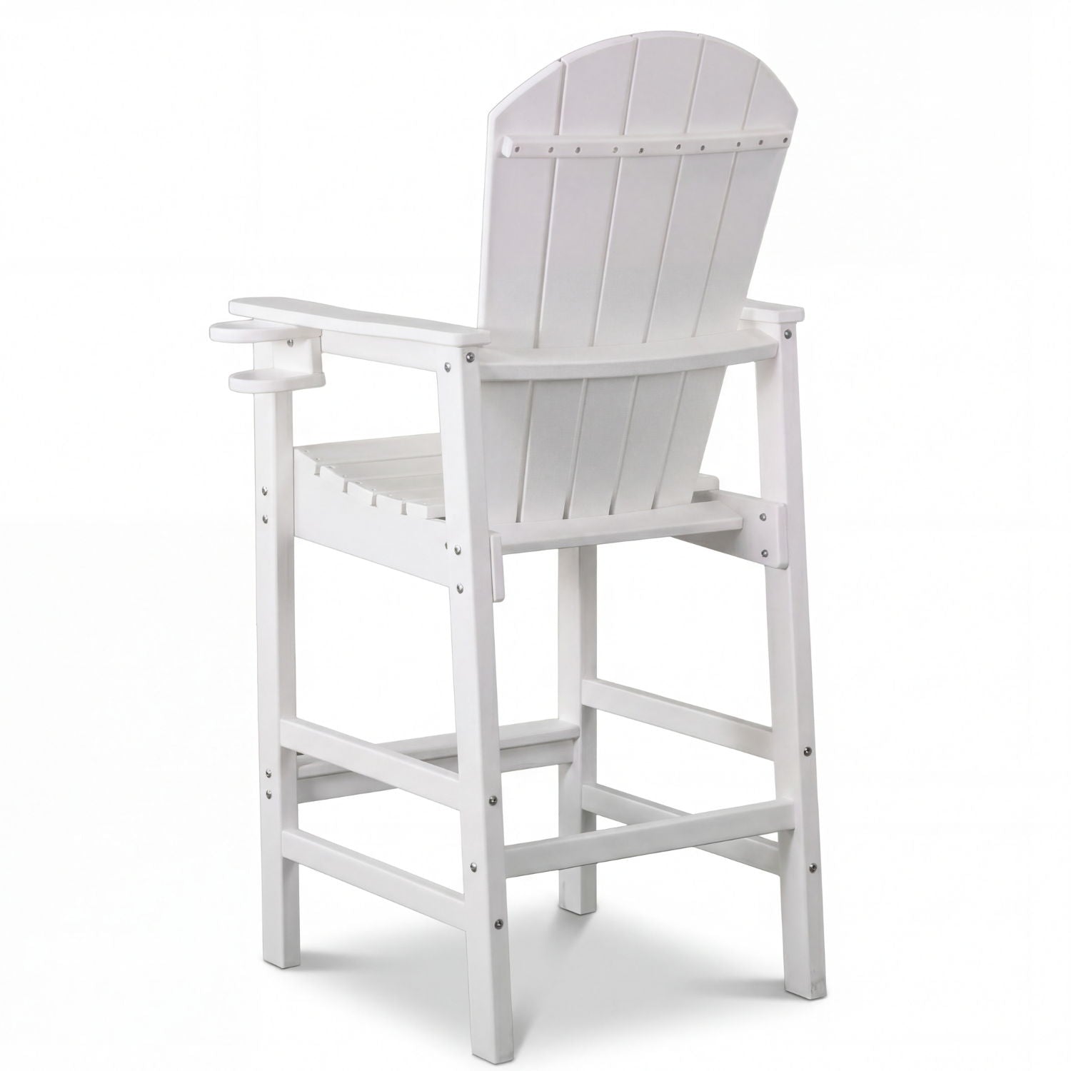 Bar Height Adirondack Chair With Cup Holder And Armrests