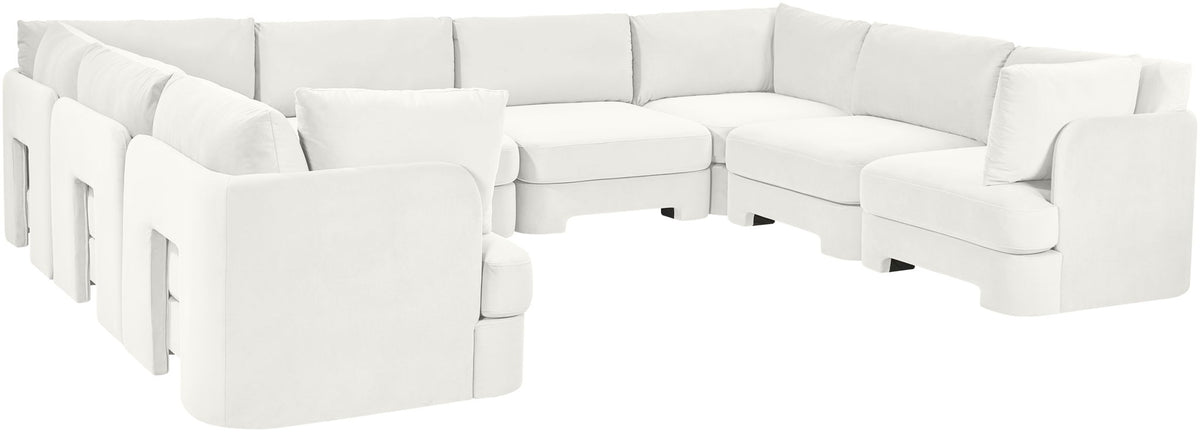 Hammond - Velvet Performance Fabric Upholstered 8 Piece U-Shaped Sectional