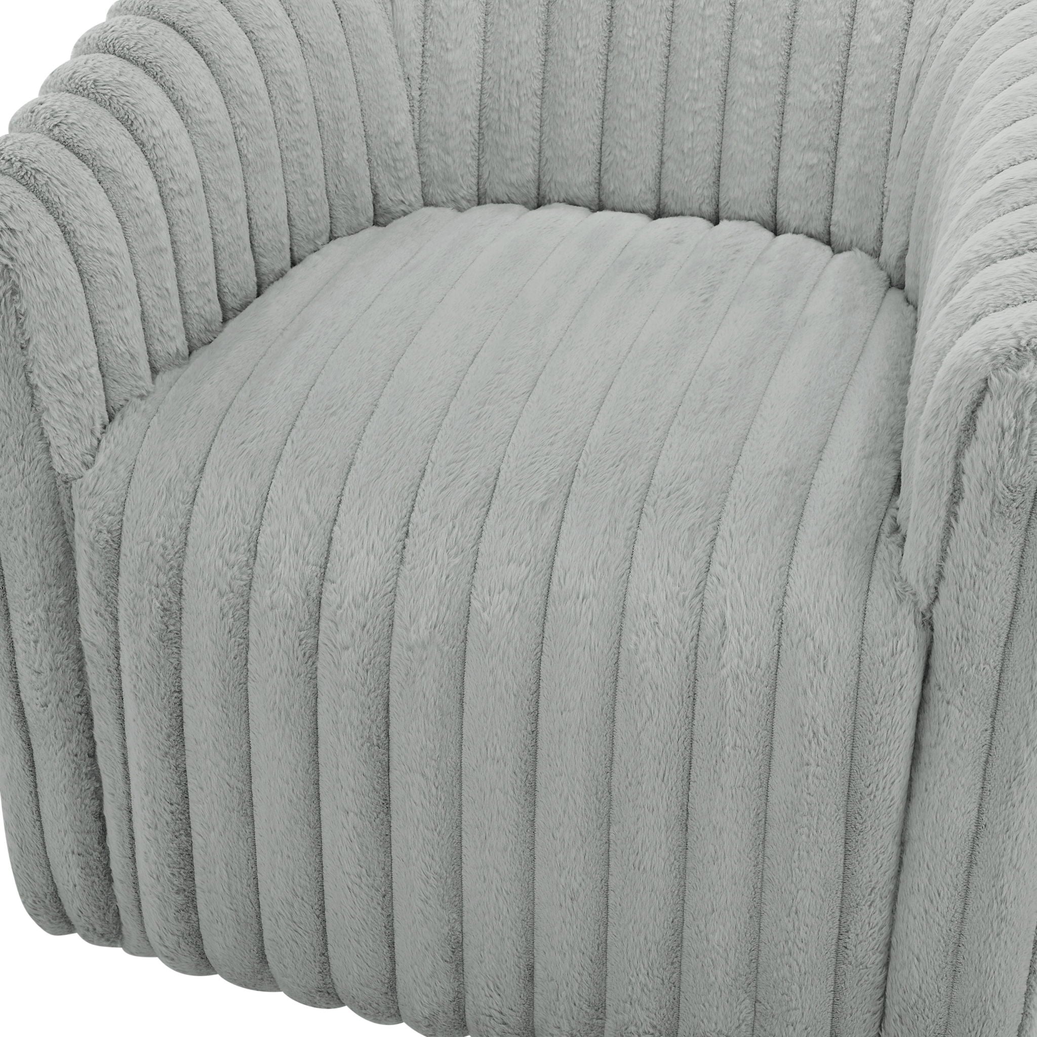 Alexa - Barrel Swivel Chair - Gray