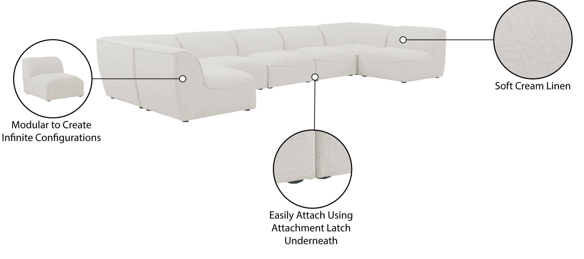 Miramar - 7 Piece Modular Sectional