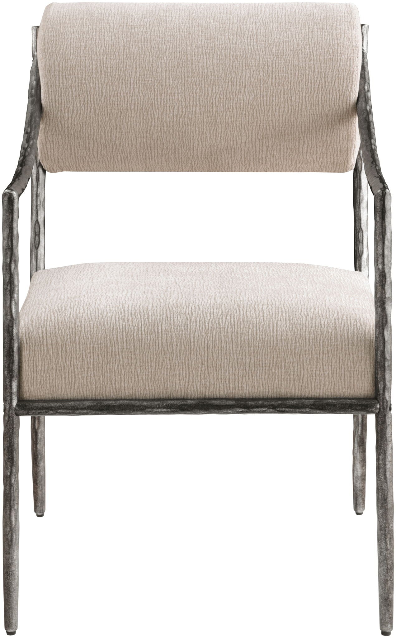 Bastille - Upholstered Dining Arm Chair (Set of 2) - Silver Frame