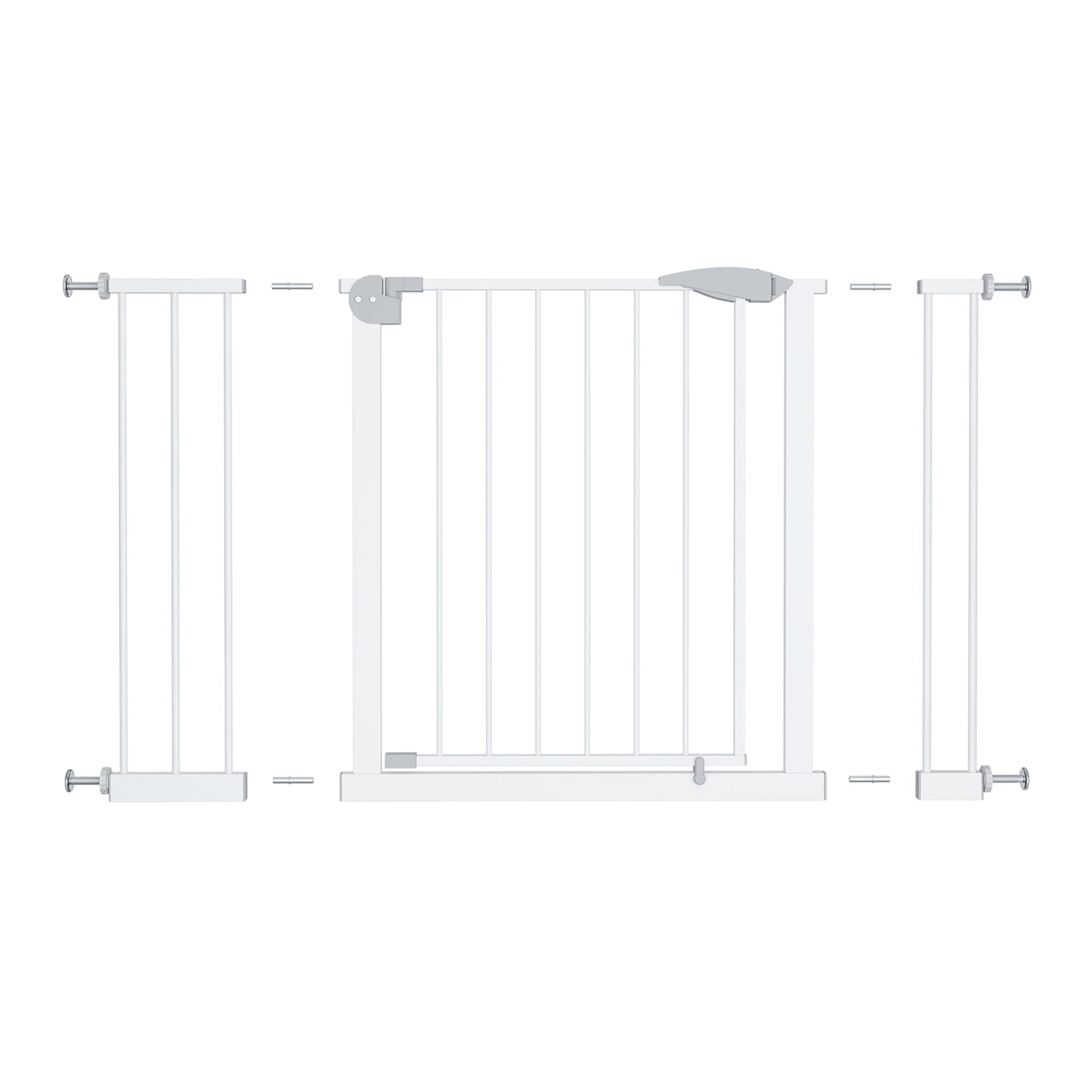 Pressure Mounted Baby Gate For Stairs - White