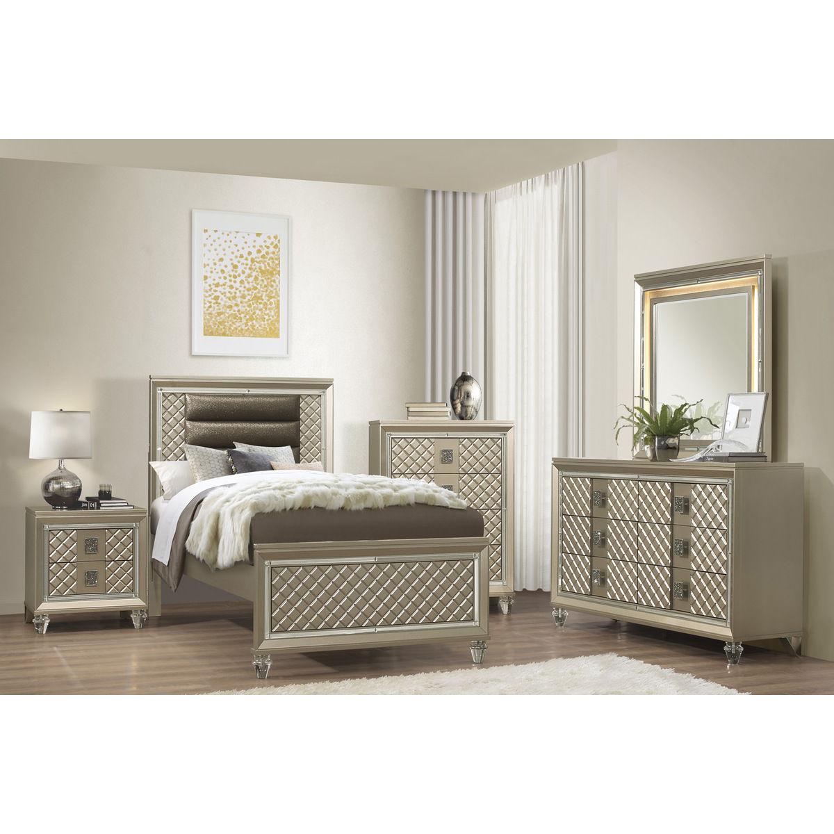 Loudon - Chest - Gold / Silver / Champagne