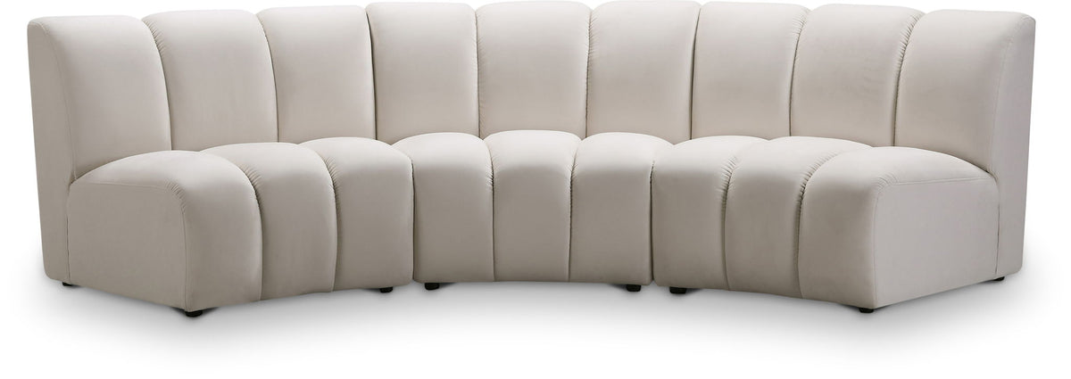 Infinity - 3 Piece Velvet Modular Sectional