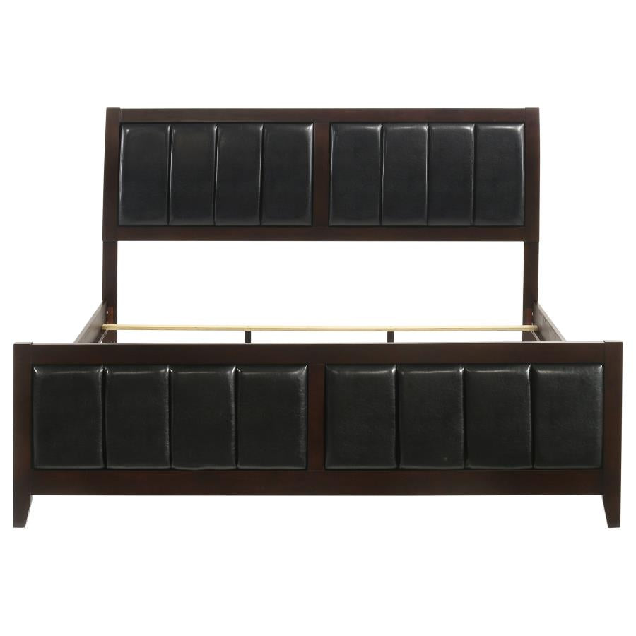 Carlton Wood Eastern King Panel Bed Cappuccino