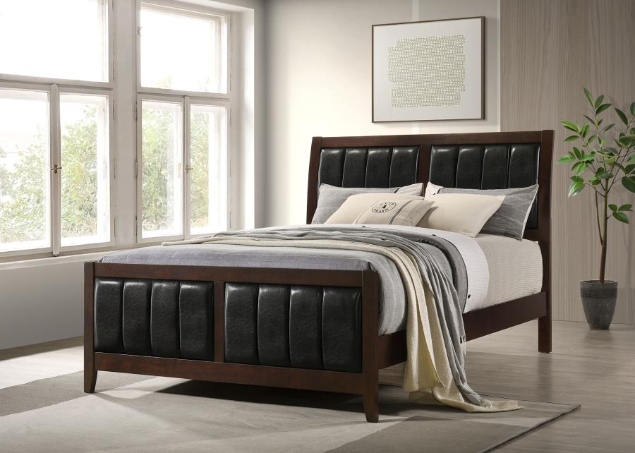 Carlton Wood Queen Panel Bed Cappuccino